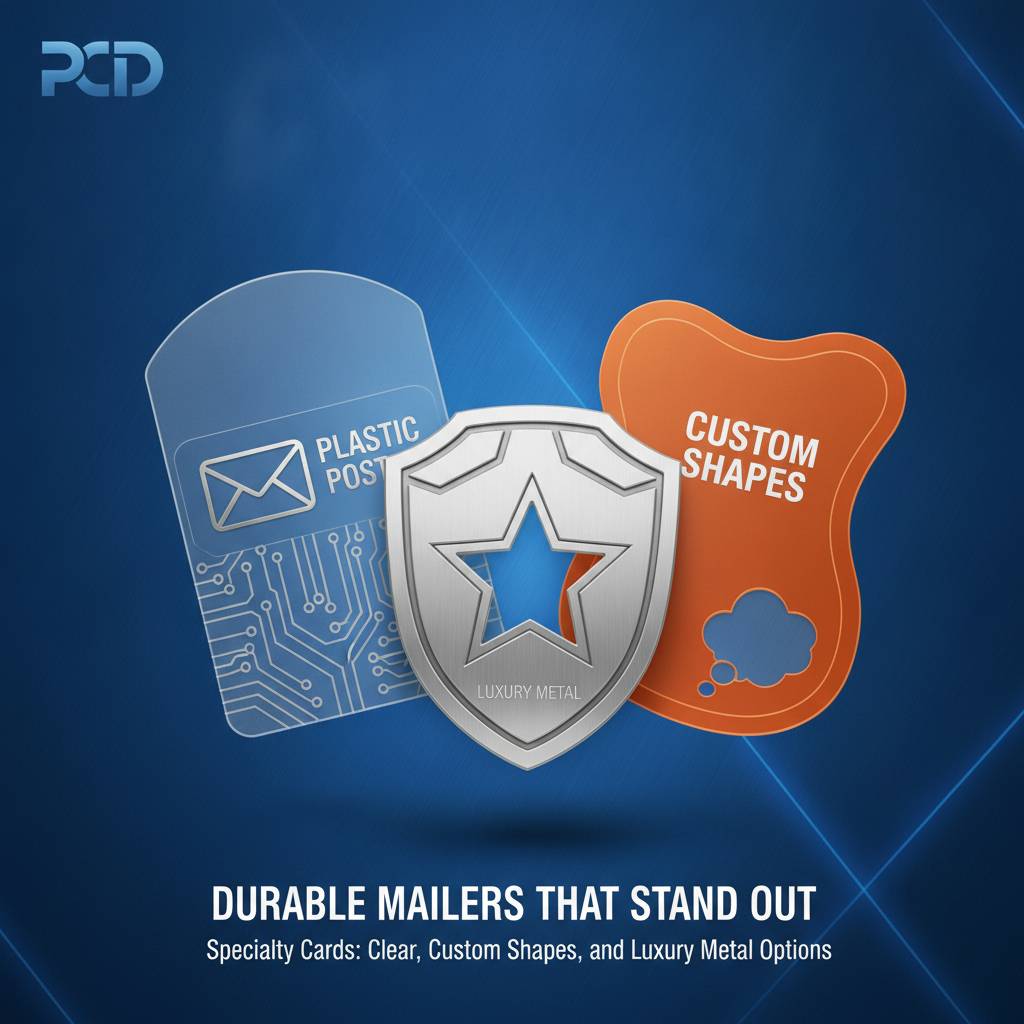 Specialty Cards: Clear, Custom Shapes, and Luxury Metal Options